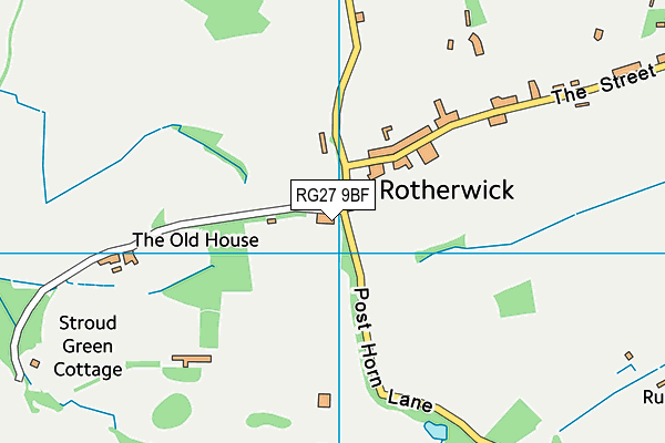 RG27 9BF map - OS VectorMap District (Ordnance Survey) RG27 9BF map - OS VectorMap District (Ordnance Survey)