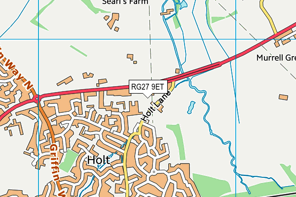 RG27 9ET map - OS VectorMap District (Ordnance Survey) RG27 9ET map - OS VectorMap District (Ordnance Survey)