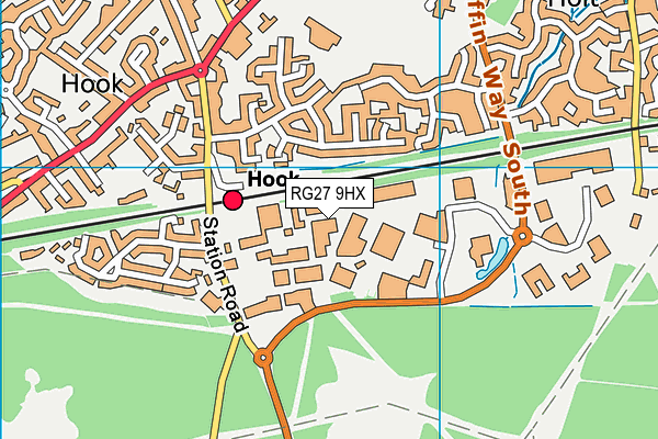RG27 9HX map - OS VectorMap District (Ordnance Survey) RG27 9HX map - OS VectorMap District (Ordnance Survey)