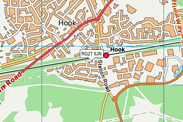 RG27 9JN map - OS VectorMap District (Ordnance Survey) RG27 9JN map - OS VectorMap District (Ordnance Survey)