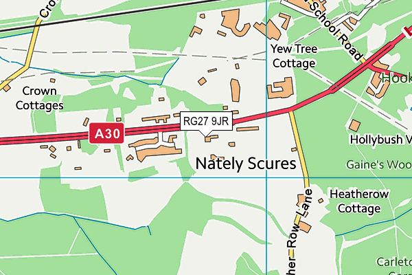 RG27 9JR map - OS VectorMap District (Ordnance Survey) RG27 9JR map - OS VectorMap District (Ordnance Survey)