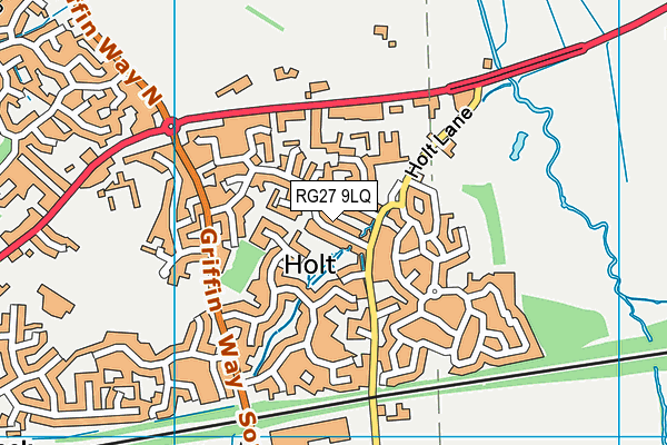 RG27 9LQ map - OS VectorMap District (Ordnance Survey) RG27 9LQ map - OS VectorMap District (Ordnance Survey)
