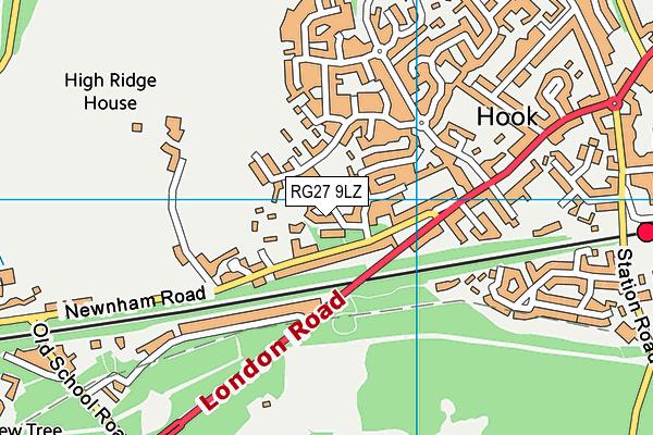 RG27 9LZ map - OS VectorMap District (Ordnance Survey) RG27 9LZ map - OS VectorMap District (Ordnance Survey)