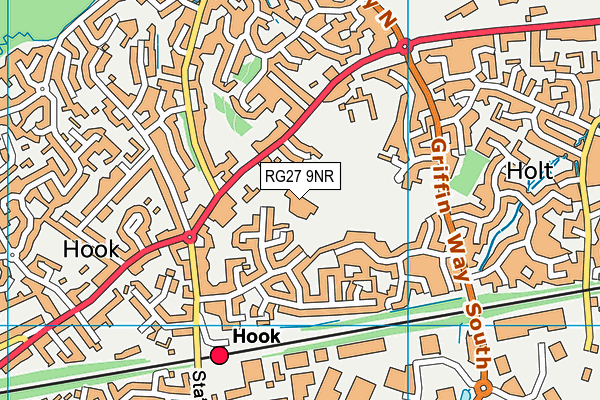 RG27 9NR map - OS VectorMap District (Ordnance Survey) RG27 9NR map - OS VectorMap District (Ordnance Survey)