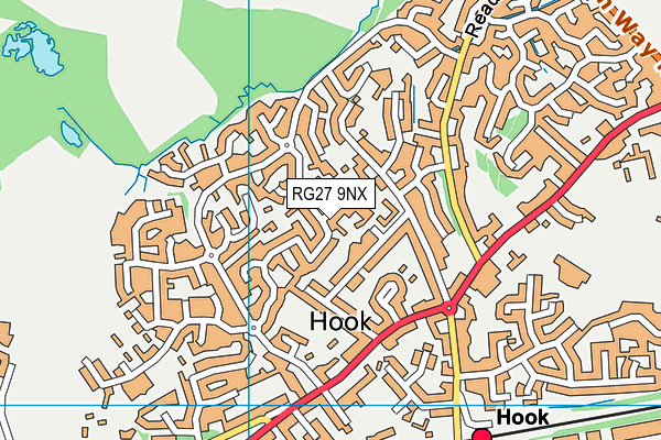 RG27 9NX map - OS VectorMap District (Ordnance Survey) RG27 9NX map - OS VectorMap District (Ordnance Survey)