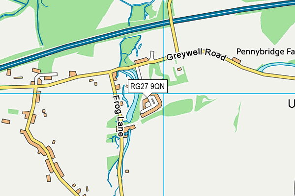 RG27 9QN map - OS VectorMap District (Ordnance Survey) RG27 9QN map - OS VectorMap District (Ordnance Survey)