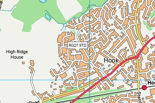 RG27 9TD map - OS VectorMap District (Ordnance Survey) RG27 9TD map - OS VectorMap District (Ordnance Survey)