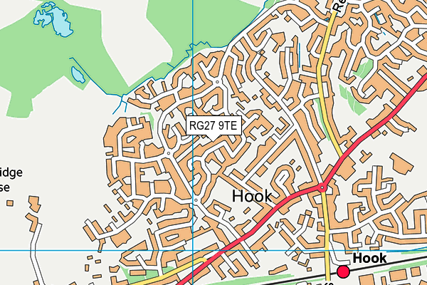 RG27 9TE map - OS VectorMap District (Ordnance Survey)