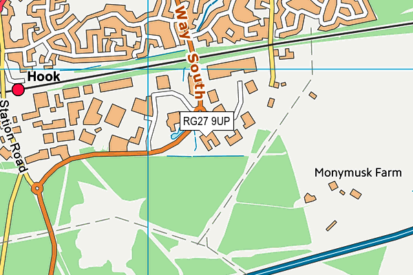 RG27 9UP map - OS VectorMap District (Ordnance Survey) RG27 9UP map - OS VectorMap District (Ordnance Survey)