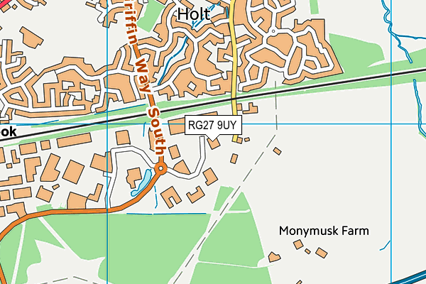 RG27 9UY map - OS VectorMap District (Ordnance Survey) RG27 9UY map - OS VectorMap District (Ordnance Survey)