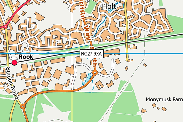 RG27 9XA map - OS VectorMap District (Ordnance Survey) RG27 9XA map - OS VectorMap District (Ordnance Survey)