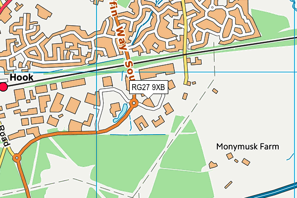 RG27 9XB map - OS VectorMap District (Ordnance Survey) RG27 9XB map - OS VectorMap District (Ordnance Survey)
