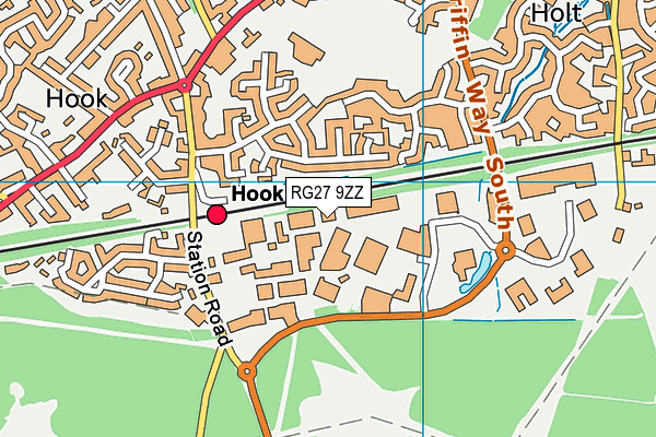 RG27 9ZZ map - OS VectorMap District (Ordnance Survey) RG27 9ZZ map - OS VectorMap District (Ordnance Survey)