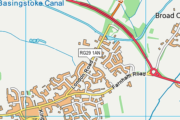 RG29 1AN map - OS VectorMap District (Ordnance Survey) RG29 1AN map - OS VectorMap District (Ordnance Survey)
