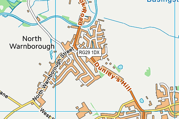 RG29 1DX map - OS VectorMap District (Ordnance Survey) RG29 1DX map - OS VectorMap District (Ordnance Survey)