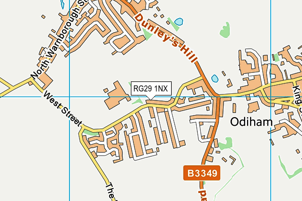 RG29 1NX map - OS VectorMap District (Ordnance Survey) RG29 1NX map - OS VectorMap District (Ordnance Survey)