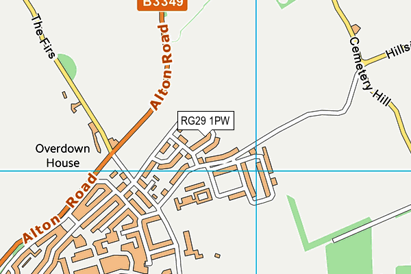 RG29 1PW map - OS VectorMap District (Ordnance Survey) RG29 1PW map - OS VectorMap District (Ordnance Survey)