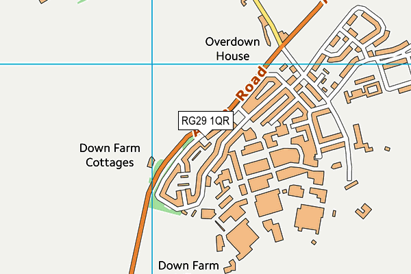 RG29 1QR map - OS VectorMap District (Ordnance Survey) RG29 1QR map - OS VectorMap District (Ordnance Survey)