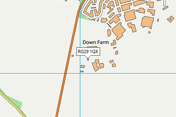 RG29 1QX map - OS VectorMap District (Ordnance Survey) RG29 1QX map - OS VectorMap District (Ordnance Survey)