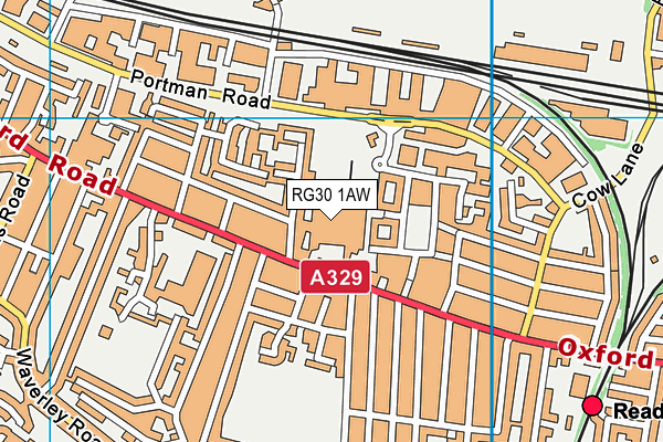 RG30 1AW map - OS VectorMap District (Ordnance Survey) RG30 1AW map - OS VectorMap District (Ordnance Survey)