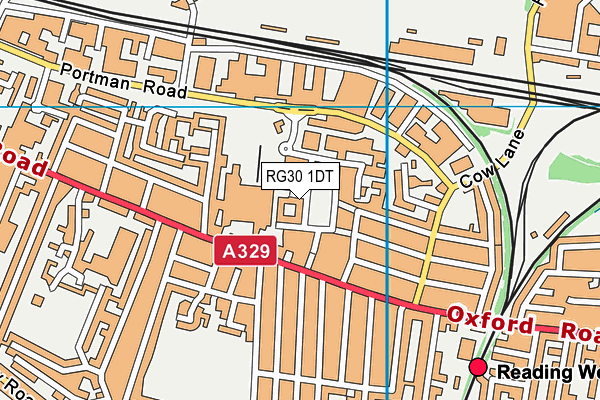 RG30 1DT map - OS VectorMap District (Ordnance Survey) RG30 1DT map - OS VectorMap District (Ordnance Survey)