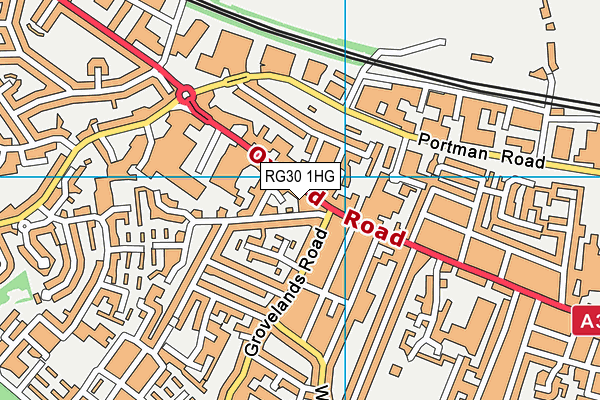 RG30 1HG map - OS VectorMap District (Ordnance Survey) RG30 1HG map - OS VectorMap District (Ordnance Survey)