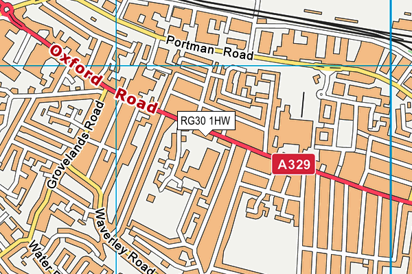 RG30 1HW map - OS VectorMap District (Ordnance Survey) RG30 1HW map - OS VectorMap District (Ordnance Survey)