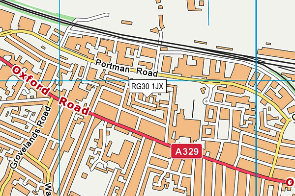 RG30 1JX map - OS VectorMap District (Ordnance Survey) RG30 1JX map - OS VectorMap District (Ordnance Survey)