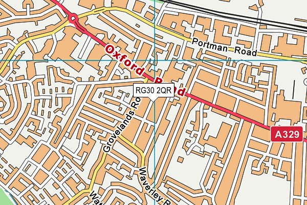 RG30 2QR map - OS VectorMap District (Ordnance Survey) RG30 2QR map - OS VectorMap District (Ordnance Survey)