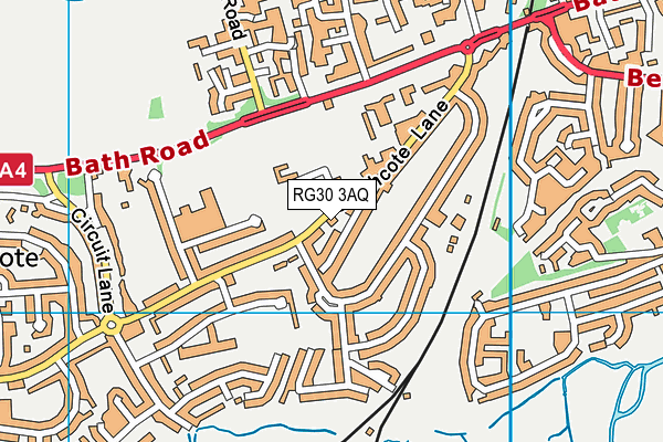 RG30 3AQ map - OS VectorMap District (Ordnance Survey) RG30 3AQ map - OS VectorMap District (Ordnance Survey)