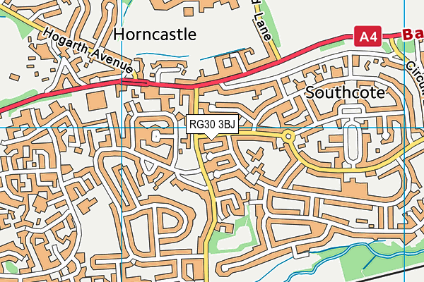 RG30 3BJ map - OS VectorMap District (Ordnance Survey) RG30 3BJ map - OS VectorMap District (Ordnance Survey)