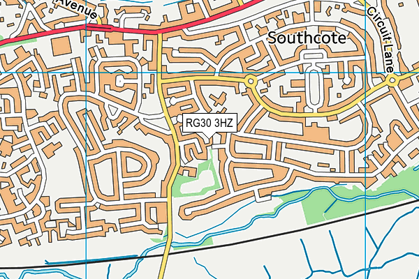 RG30 3HZ map - OS VectorMap District (Ordnance Survey) RG30 3HZ map - OS VectorMap District (Ordnance Survey)