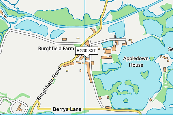 RG30 3XT map - OS VectorMap District (Ordnance Survey)