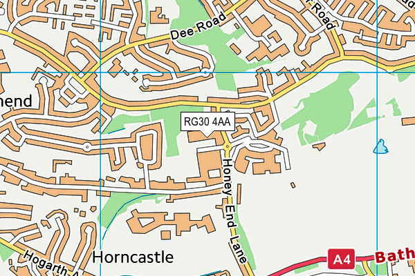 RG30 4AA map - OS VectorMap District (Ordnance Survey) RG30 4AA map - OS VectorMap District (Ordnance Survey)