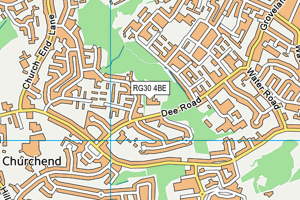 RG30 4BE map - OS VectorMap District (Ordnance Survey) RG30 4BE map - OS VectorMap District (Ordnance Survey)