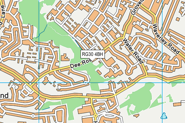 RG30 4BH map - OS VectorMap District (Ordnance Survey) RG30 4BH map - OS VectorMap District (Ordnance Survey)
