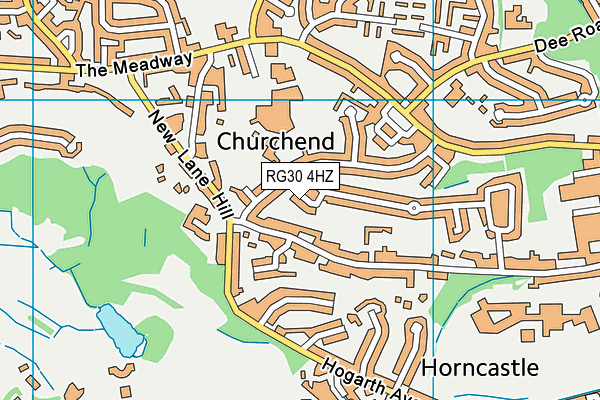 RG30 4HZ map - OS VectorMap District (Ordnance Survey) RG30 4HZ map - OS VectorMap District (Ordnance Survey)