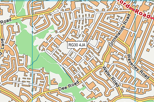 RG30 4JA map - OS VectorMap District (Ordnance Survey) RG30 4JA map - OS VectorMap District (Ordnance Survey)