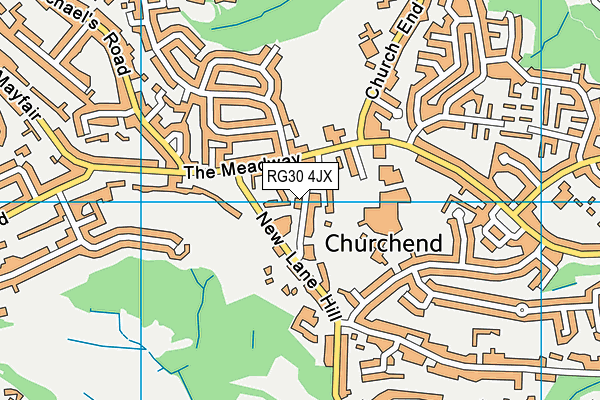 RG30 4JX map - OS VectorMap District (Ordnance Survey) RG30 4JX map - OS VectorMap District (Ordnance Survey)