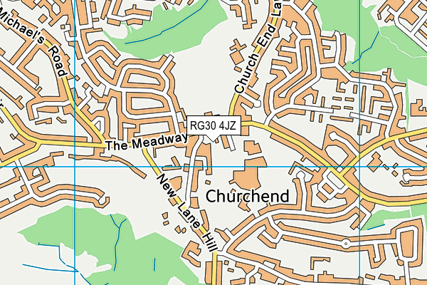 RG30 4JZ map - OS VectorMap District (Ordnance Survey) RG30 4JZ map - OS VectorMap District (Ordnance Survey)