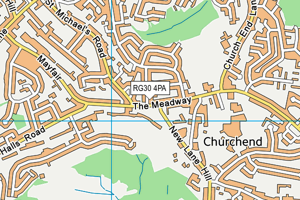 RG30 4PA map - OS VectorMap District (Ordnance Survey) RG30 4PA map - OS VectorMap District (Ordnance Survey)