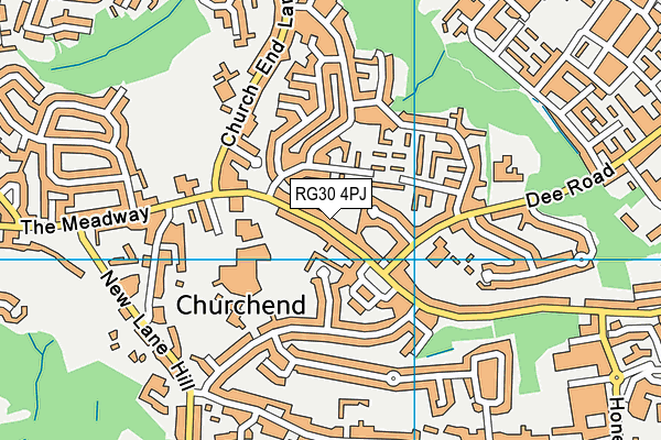 RG30 4PJ map - OS VectorMap District (Ordnance Survey) RG30 4PJ map - OS VectorMap District (Ordnance Survey)
