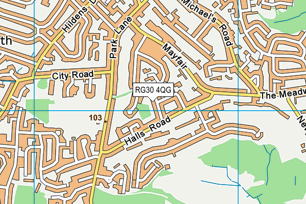 RG30 4QG map - OS VectorMap District (Ordnance Survey) RG30 4QG map - OS VectorMap District (Ordnance Survey)