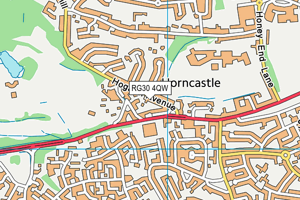 RG30 4QW map - OS VectorMap District (Ordnance Survey) RG30 4QW map - OS VectorMap District (Ordnance Survey)