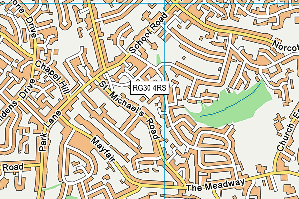 RG30 4RS map - OS VectorMap District (Ordnance Survey) RG30 4RS map - OS VectorMap District (Ordnance Survey)