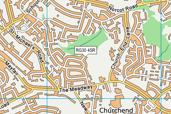 RG30 4SR map - OS VectorMap District (Ordnance Survey) RG30 4SR map - OS VectorMap District (Ordnance Survey)