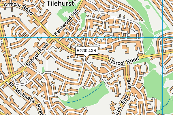 RG30 4XR map - OS VectorMap District (Ordnance Survey) RG30 4XR map - OS VectorMap District (Ordnance Survey)