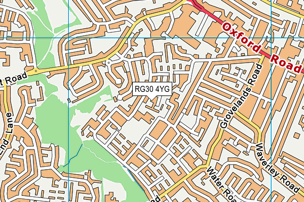 RG30 4YG map - OS VectorMap District (Ordnance Survey) RG30 4YG map - OS VectorMap District (Ordnance Survey)