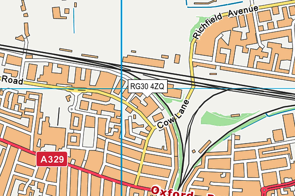 RG30 4ZQ map - OS VectorMap District (Ordnance Survey) RG30 4ZQ map - OS VectorMap District (Ordnance Survey)