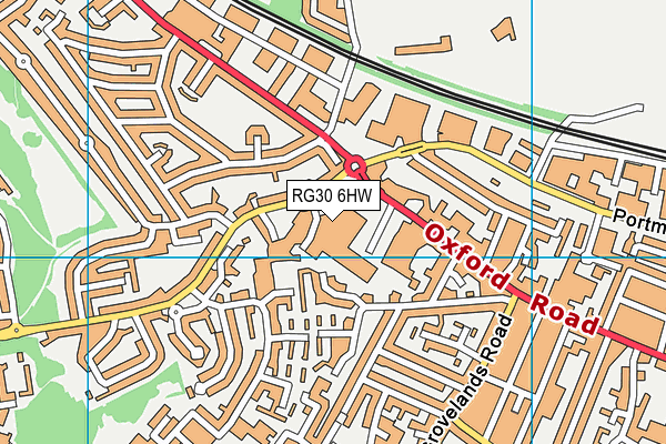 RG30 6HW map - OS VectorMap District (Ordnance Survey) RG30 6HW map - OS VectorMap District (Ordnance Survey)